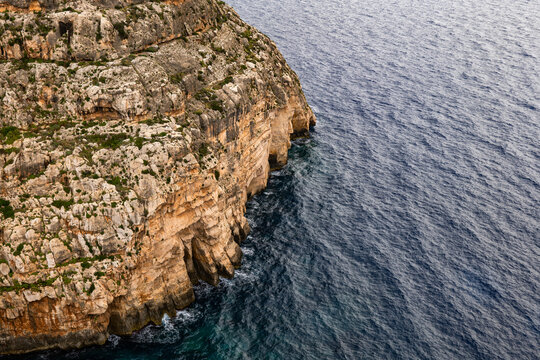 Malta Island Coastline At Mediterranean Sea