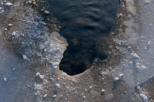 Ice Lake Winter Background
