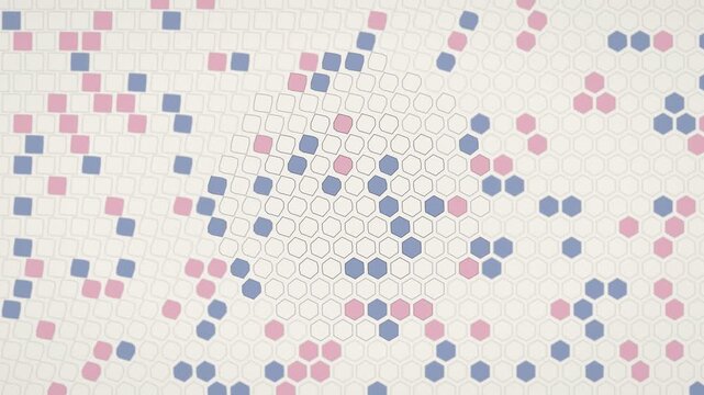 Subtle Geometric Pattern with Pink and Blue Triangles