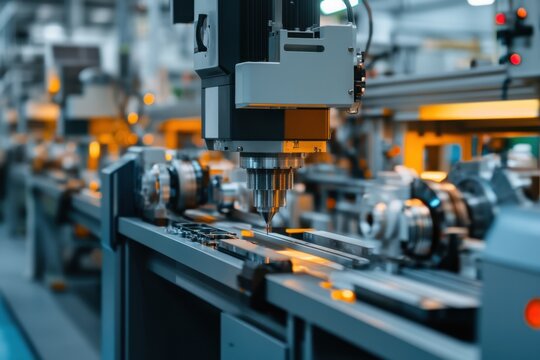 Machine tool factory industrial automation precision metal cutting equipment manufacturing workshop