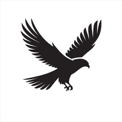 Fototapeta premium majestic falcon vector silhouette clip art abstract logo concept illustration 