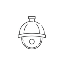 Fototapeta premium Icon of a security camera is a surveillance device watching outdoors.