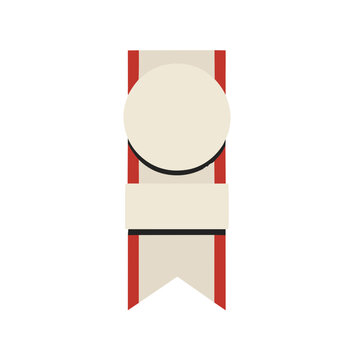 Orange Vertical Ribbon Badge