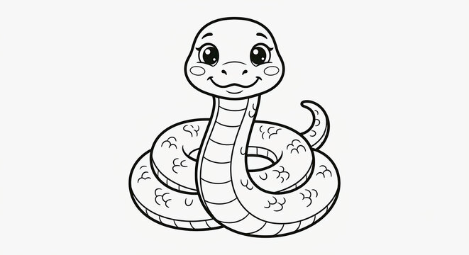 coloring snake illustration 