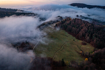 Wierchomla, Małopolska, Sądeckie, jesień widok z powietrza. © Maciej G. Szling