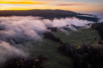 Wierchomla, Małopolska, Sądeckie, jesień widok z powietrza. © Maciej G. Szling
