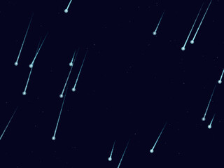 Dramatic Meteor Shower Starfield Vector Background © iushakovsky