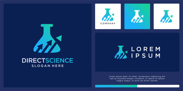 Direct science logo design template