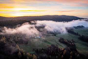 Wierchomla, Małopolska, Sądeckie, jesień widok z powietrza. © Maciej G. Szling