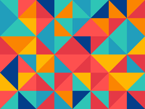 Half Square Triangle Quilt Geometric Abstract Pattern