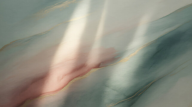 Watercolor marble texture with gold accents a soft and flowing abstract background paint wash fluid swirl vein metallic