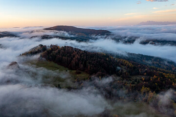 Wierchomla, Małopolska, Sądeckie, jesień widok z powietrza. © Maciej G. Szling