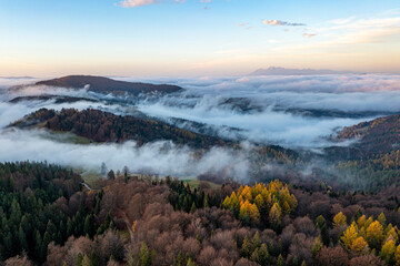 Wierchomla, Małopolska, Sądeckie, jesień widok z powietrza. © Maciej G. Szling