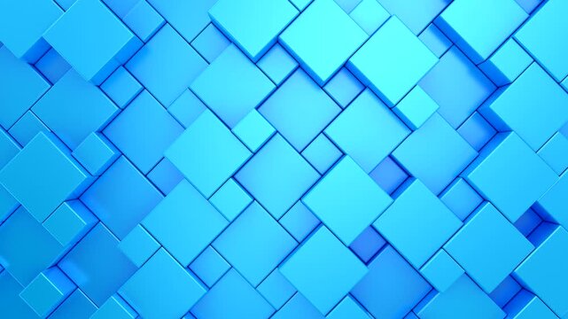 Background of Cubes. Abstract motion, loop, two color, 3d rendering, 4k resolution
