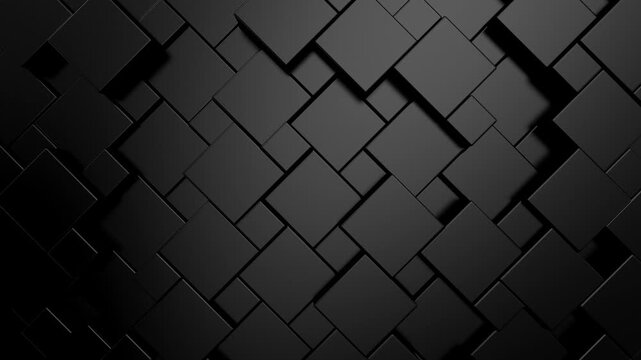 Background of Cubes. Abstract motion, loop, two color, 3d rendering, 4k resolution
