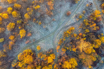 Dolina Dunajca, jesień widok z powietrza. © Maciej G. Szling