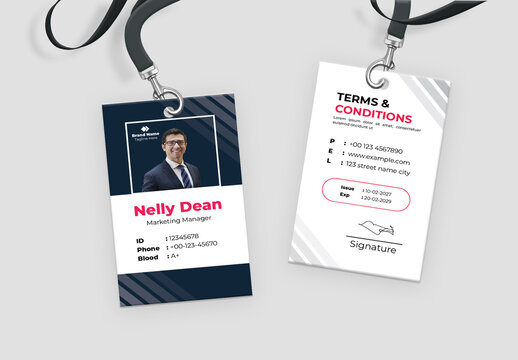 Modern Employee ID Card Template