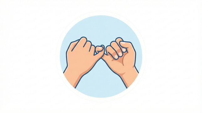 Vector hands gesture, finger snapping, hand illustration, circular icon