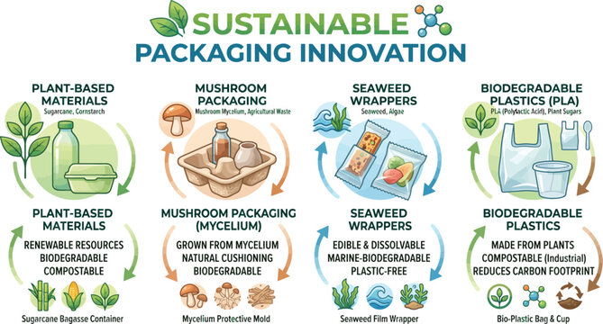 Sustainable Packaging Solutions for Eco-Friendly Future with Innovative Materials