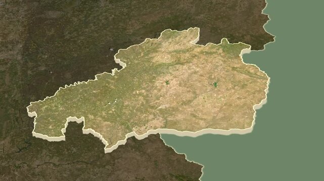 Castelo Branco District - Mainland Portugal Geographic Region Map