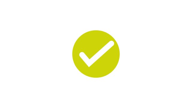 3D Correct Icon Animation | Alpha Loop check marks in different variants, sticker.