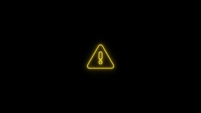 Glowing neon showing digital scam fraud alert and spam alert risk template animation. Cyber security risks and system vulnerabilities digital data protection cyber threat prevention