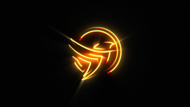 Outline Glitch Logo