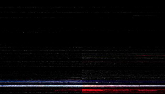 Abstract Glitch Effect Overlay with Horizontal Lines and Digital Noise for Futuristic Technology and Retro Media Backgrounds