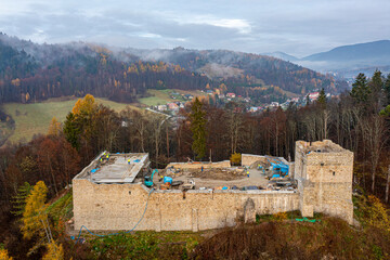 Baszta zamek, Muszyna, jesień 2023 © Maciej G. Szling