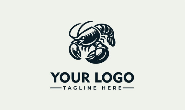 Lobster seafood restaurant vector logo illustration template