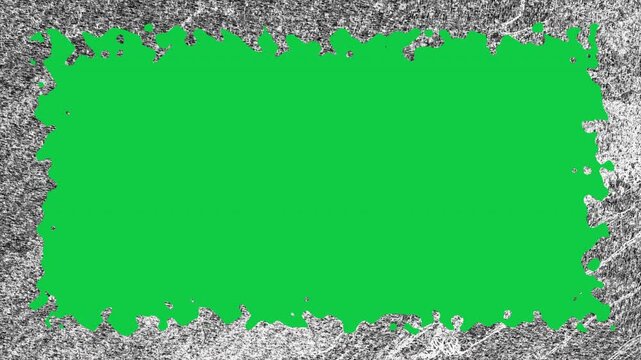 Green rectangular center surrounded by distressed gray texture. Suitable for backgrounds, textures, graphic design elements, and abstract concepts.