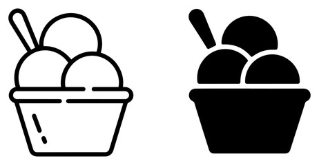 Fototapeta premium ice cream sundae vector icon