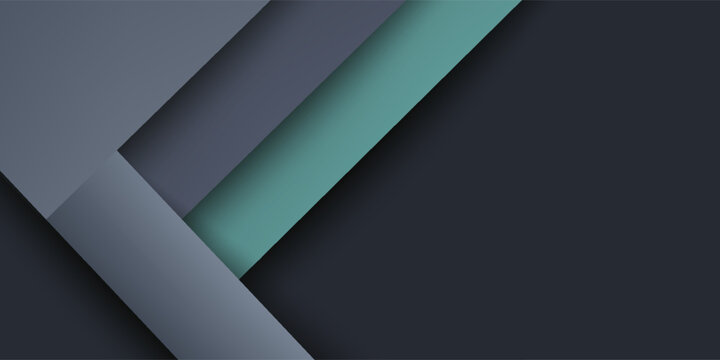 Blue black triangle background arrow corner overlap layer with green label and space for text and message background design