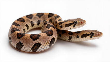 Fototapeta premium Isolated Plains Hognose Snake on a white studio background