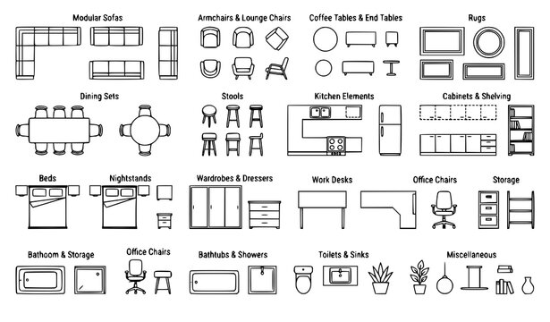cad, architecture, interior, furniture, symbol, floorplan, blueprint, drafting, outline, home, apartment, layout, livingroom, bedroom, kitchen, bathroom, office, dining, sofa, cabinet, shelving, rug, 