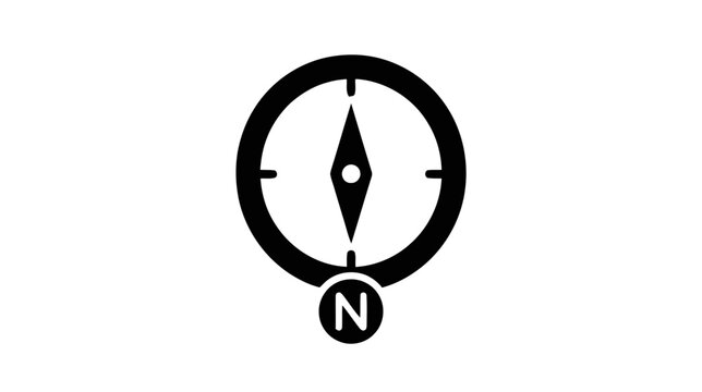 Vector illustration of compass icon vector illustration on a transparent background