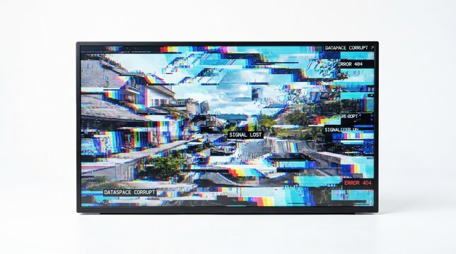 error corrupt lost static distorted screen tv monitor data space corrupted video feed distortion error message tv screen computer monitor screen error video distortion data corrupt