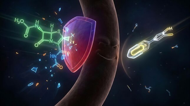 Immune system shield defending against pathogens, body defense and antibody protection concept