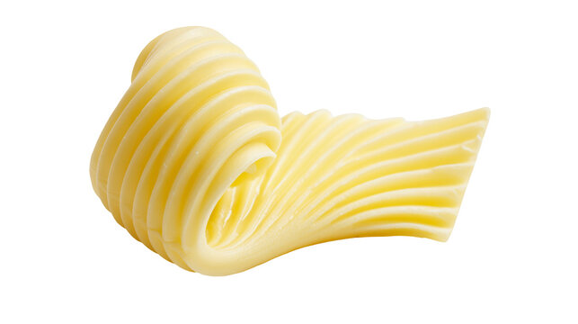 Rolled butter curl with layered texture