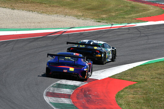 Scarperia, Italy - 11July th 2025: Mercedes AMG GT3 of team AKM MOTORSPORT drive by Scholze - Cairoli in action during Italian Championship GT Endurance event at Mugello Circuit.