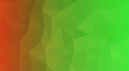 Obraz premium Low poly geometric background, with a gradient, transition from burnt, orange to vibrant, lime green, triangular, mesh pattern