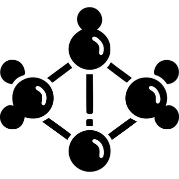 2-Butene Molecule Icon Vector