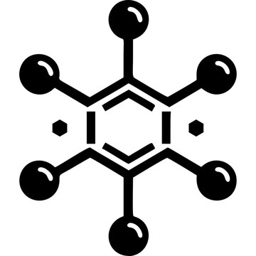 2-Butene Molecule Icon Vector