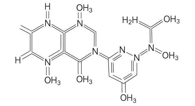 Molecular Structure Diagram On White Background Chemical Formula Illustration adenine