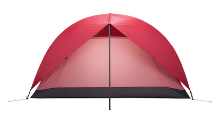 Red and pink dome tent with dark grey base © Patricia