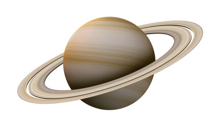 Saturn planet with rings detailed view, space © Patricia