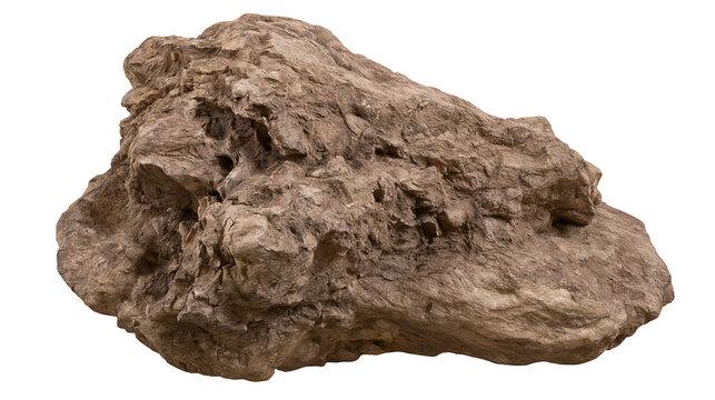Rough textured brown rock with crevices and sharp edges