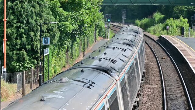 Passenger commuter suburban railway station west midlands england uk