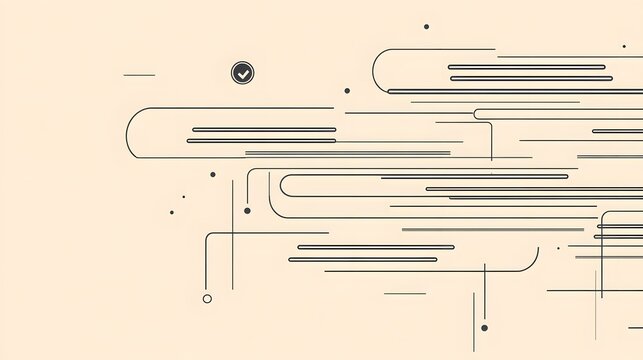 Abstract linear design with geometric patterns on a beige background.