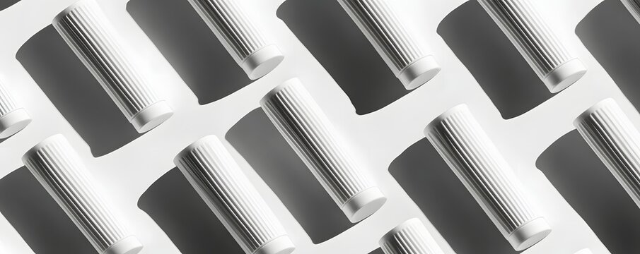Close-up of a textured surface with metallic rods in a modern design.